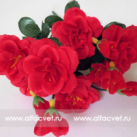 искусственные цветы азалия цвета красный 4