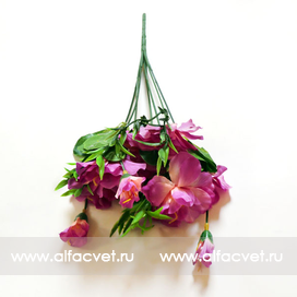 искусственные цветы азалия цвета фиолетовый 7