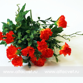 искусственные цветы гвоздики цвета красный 4