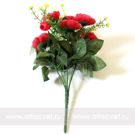 искусственные цветы камелия цвета красный 4