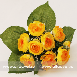 искусственные цветы камелия цвета желтый 1