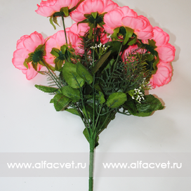 искусственные цветы камелия цвета розовый 5