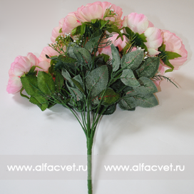 искусственные цветы камелия цвета розовый с малиновым 53