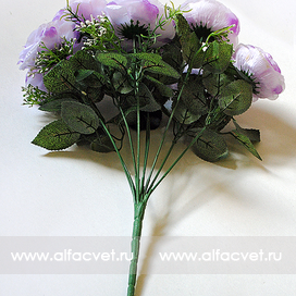 искусственные цветы букет камелий цвета светло-сиреневый 43