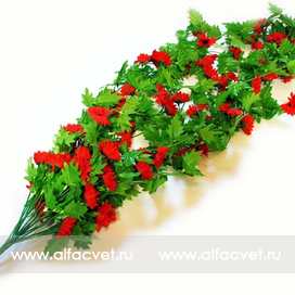искусственные цветы куст ромашек цвета красный 4