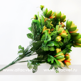 искусственные цветы букет лотос цвета желтый 1