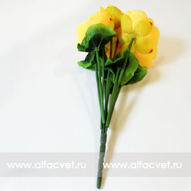 искусственные цветы лотос цвета желтый 1