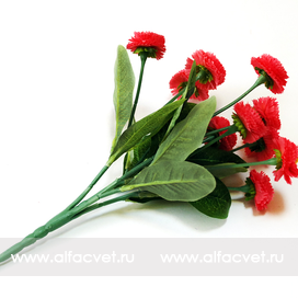 искусственные цветы маргаритки цвета малиновый 11
