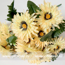 искусственные цветы букет маргариток с добавкой цвета чайный 3