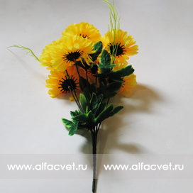 искусственные цветы ромашки цвета желтый 1