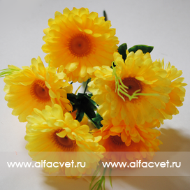 искусственные цветы ромашки цвета желтый 1