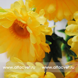 искусственные цветы ромашки цвета желтый 1