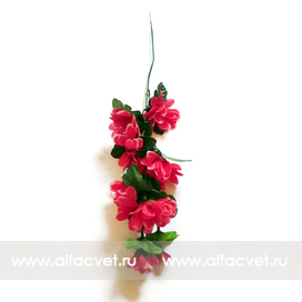 искусственные цветы ветка ромашек цвета малиновый 11